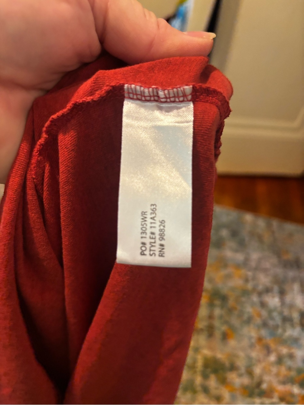 U.S. Polo Assn. Men's Red Long Sleeve Tee - Picture 7 of 8